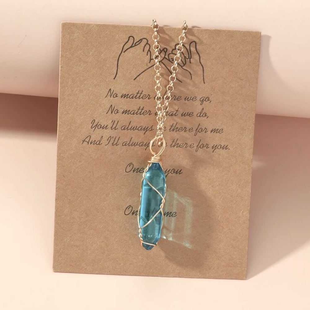 Blue Stone Necklace Pendant
